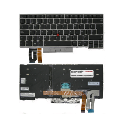 TECLADO LENOVO THINKPAD E480 ESPAÑOL NEGRO FRAME SILVER RETRO
