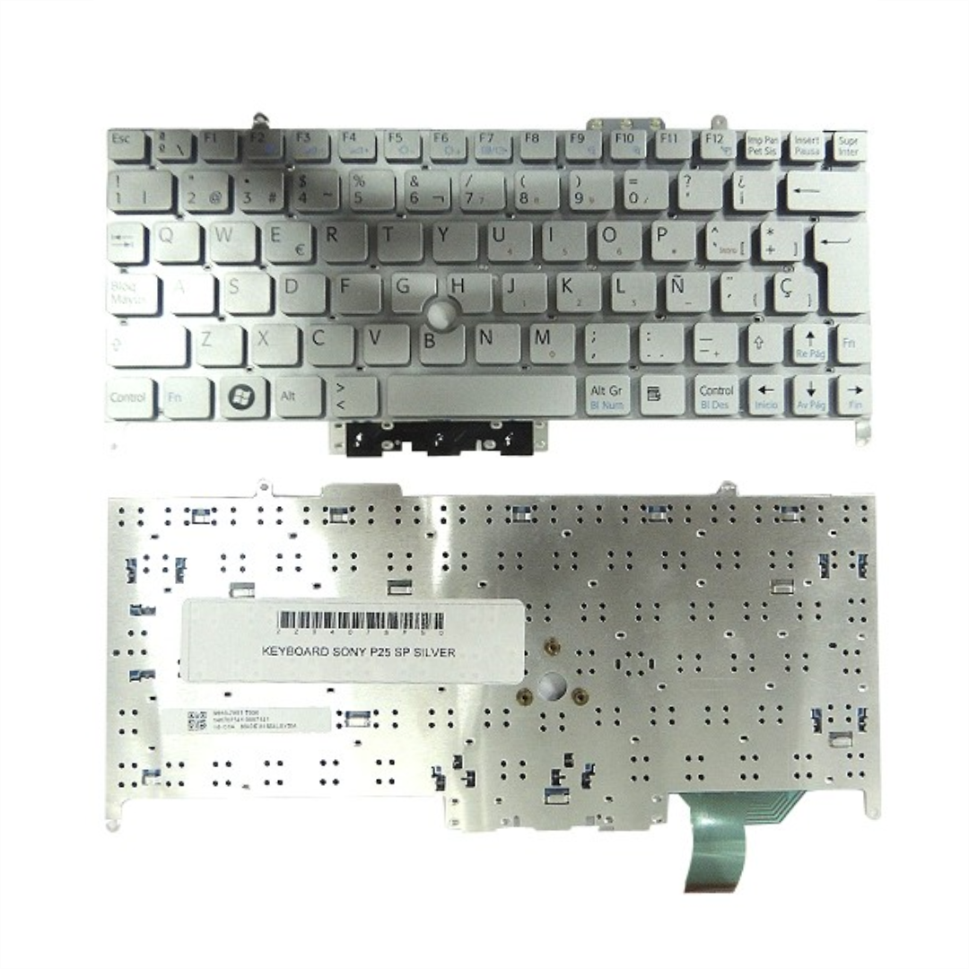 TECLADO SONY P25 SERIES ESPAÑOL PLATA