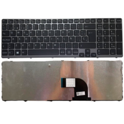TECLADO SONY SVE15A FRAME GRIS ESPAÑOL NEGRO