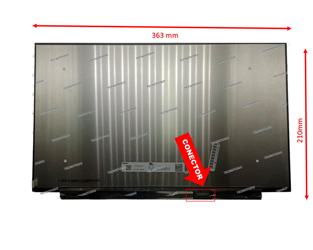 PANTALLA LED 16.1 SLIM 30P FHD B/DEL S/GAN NV161FHM-N41 NV161FHM-N61 N161HCA-EA2  N161HCA-EA3