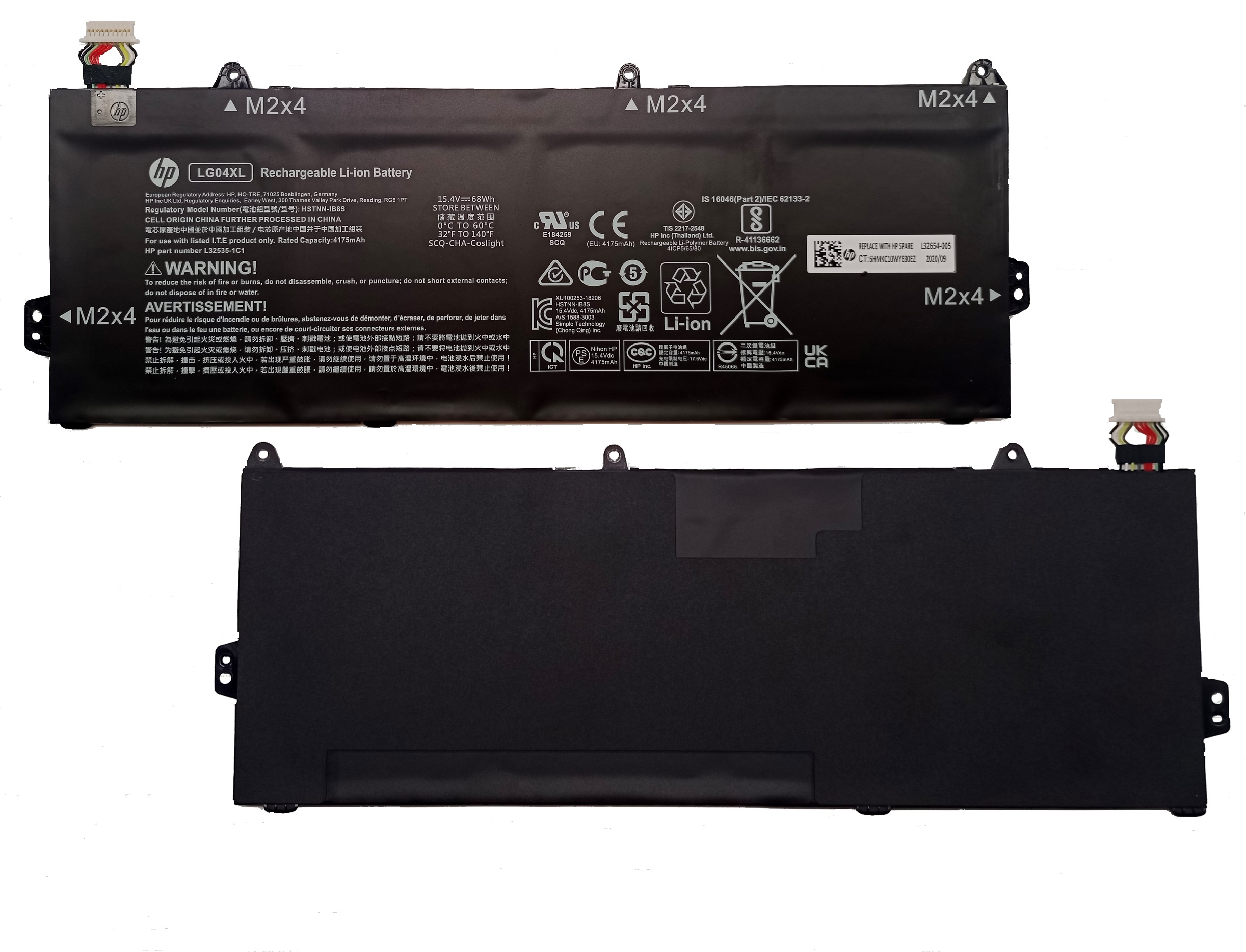 BATERIA OEM HP LG04XL 15-CS SERIES 68Wh 4 CELDAS ORIGINAL